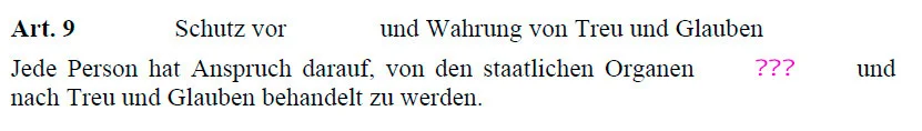 art 9 bv schutz vor willkür quiz